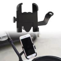 Soporte De Teléfono Móvil Para Motocicleta Y Bicicleta Montura Para Manillar De Moto Con Espejo Retrovisor Compatible Con GPS - details 8