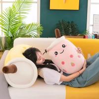 Almohada De Té De Burbuja Gigante 22-70cm Peluche Squishy Con Boba Bebida De Frutas Y Helado Decoración Para Regalo - details 8