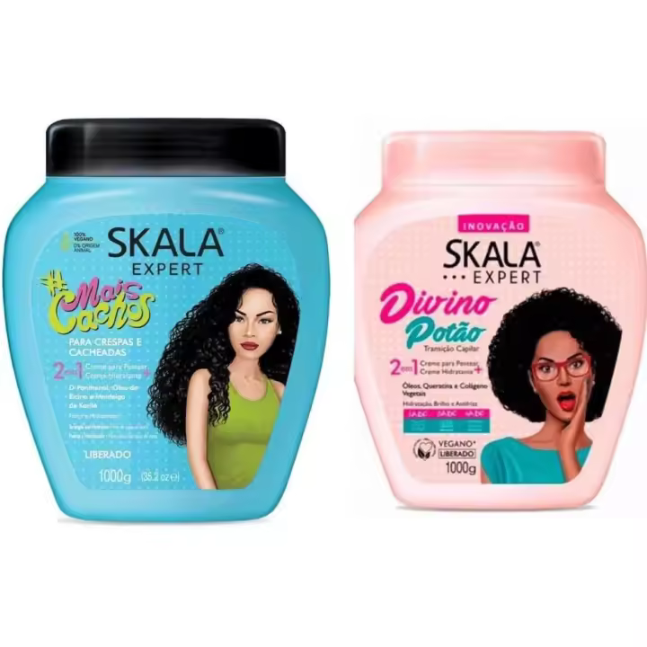 Skala Expert Mais Cachos 2 en 1 Crema de tratamiento acondicionador + SKALA Divino Potao Crema para el cabello - 1