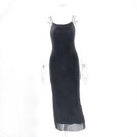 Vestido Gótico Negro Sexy Para Mujer Verano Impresión Floral Streetwear Sin Mangas Patchwork Elegante Fiesta Club Lolita Vestidos - details 8
