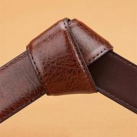 Cinturón vintage de Piel Negra para hombre con cinturón de aleación y pasador para pantalón. - details 1