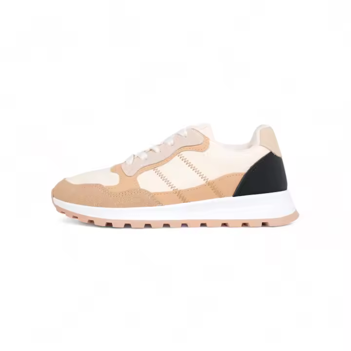 Zapatillas deportivas casual - Moda - Beige y Azul - Ideales para Trabajo - Zapatillas Cómodas Sneakers - 9527 - 1