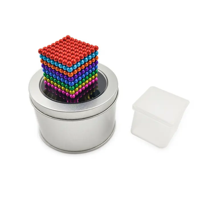 Bolas magnéticas 3D de esritorio para aliviar el estreno, 1000 piezas(5mm),juguetes Educativos de apéndice, Cubo Mágico, para Construcción de Figuras y Juegos Creativos,Original,Bolas Colores antiestrés - 1