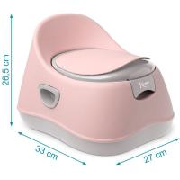 Kiokids Orinal para Bebe Desmontable con Tapa con Asas Respaldo y Antideslizante Rosa - details 1