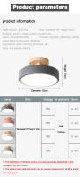 Lámpara De Techo Redonda De Madera Industrial Para Entrada Sala De Estar Comedor Dormitorio Estudio Baño Iluminación Moderna - details 8