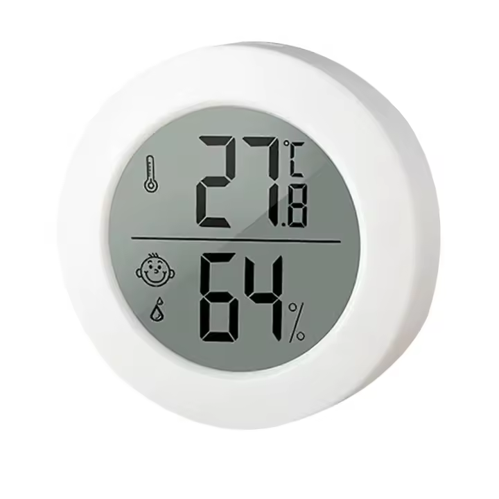 Mini termómetro higrómetro redondo interior LCD termómetro de la habitación medidor de humedad digital interior temperatura - 1
