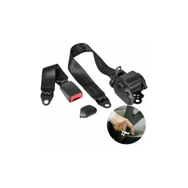 Cinturón de Seguridad Ajustable de 3 Puntos Cinturón de Seguridad Universal para automóvil Cinturón de Seguridad telescópico automático para Go Kart Club Carro de Golf Vehículo Camión - 1