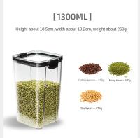 Jars De Almacenamiento Para Cocina Grandes Organizador De Granos Y Condimentos a Prueba De Humedad En Plástico Estilo Japonés - details 18