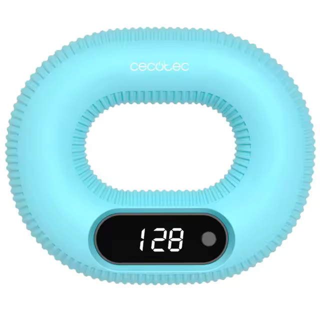 Fortalecedor de antebrazo con contador. Pantalla LED. Carga USB tipo C. Diseño antideslizante y compacto. 14 kg de resistencia. - 1