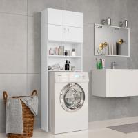 Armario de Baño Roble Ahumado 64x25,5x190 cm Mueble Lavadora Estante Color Roble ahumado,  Gris sonoma,  Roble Sonoma y mas - details 3