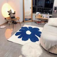 Carpetas Grandes De Área Azul Klein Para Sala De Estar Cómodas Suaves Para Dormitorio Decoración Moderna Hogar Aesthetic Para Mesa De Café - details 3