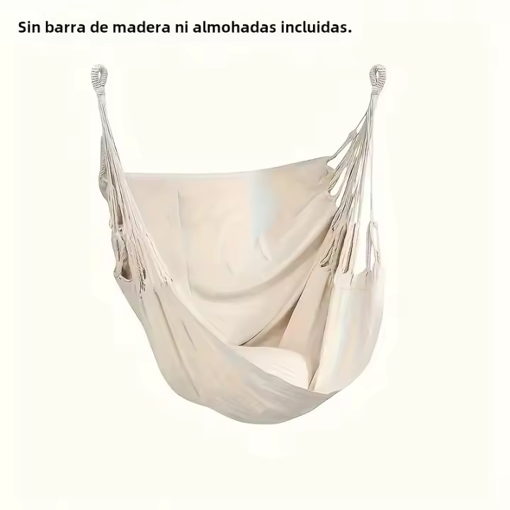 Silla Colgando De Hamaca Tejida Mano 1PC Resistente Y Cómoda Para Uso Interior Y Exterior Muebles De Jardín Auto-Instalable - 1
