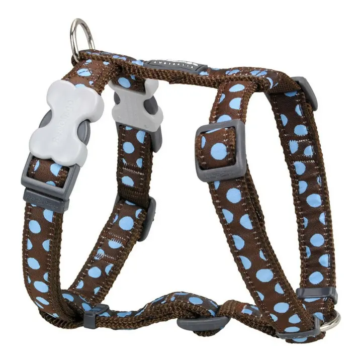Red Dingo Arnés para Perro Red Dingo Style Azul Marrón Lunares 30-48 cm - 1