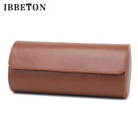 Caja De Relojes IBBETON De Cuero Vintage Portátil Para Viaje Con 3 Slots Organizador De Relojes Para Hombres Caja De Exhibición De Relojes - details 8