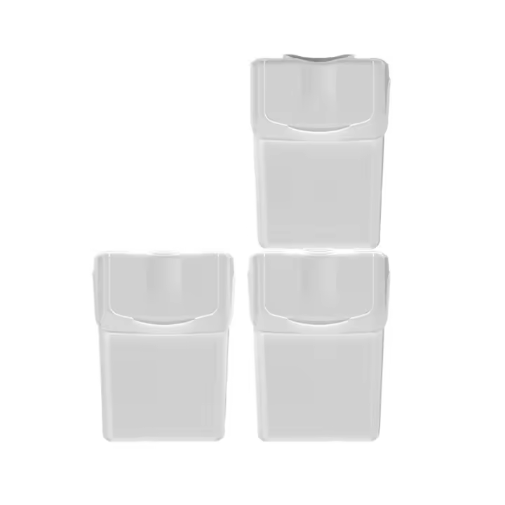 Set de 3 cubos de basura KEDEN SORTIBOX para reciclado, blanco roto, volumen 3x20L - 1
