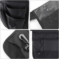 Bolsa de cinturón de cintura de jardinería, bolsa de herramientas con múltiples bolsillos, Oxford impermeable ajustable profesional bolsa de cinturón de herramientas, para el hogar, jardín, limpieza (negro) - details 3