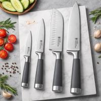 San Ignacio Set de 4 Cuchillos de Cocina Profesionales de Acero Inoxidable con Mangos de Silicona - details 4