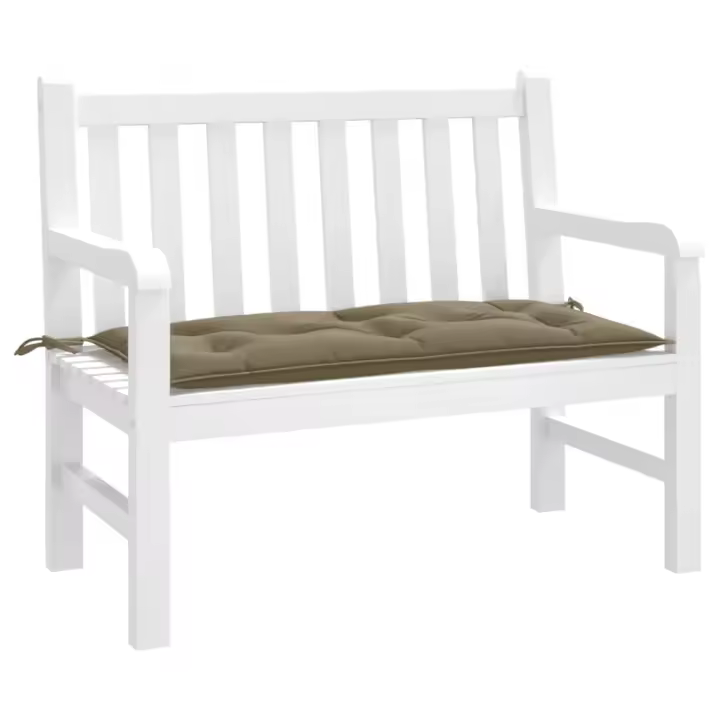 vidaXL Cojín para banco de jardín tela gris taupe melange 100x50x7 cm - 1