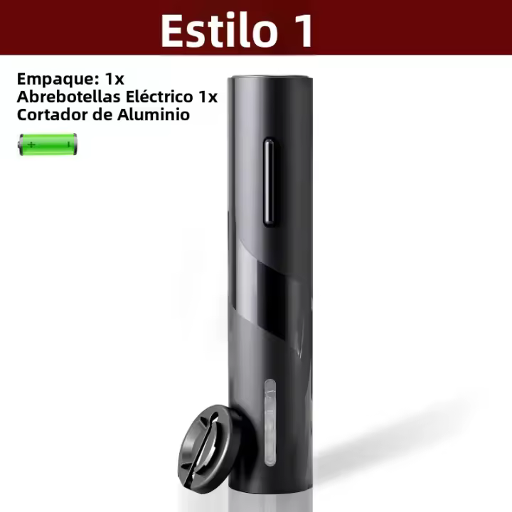 Abrepuertas Eléctrico Para Vino Y Cerveza Recargable Con Batería Y USB Aparato De Sacacorchos De Acero Inoxidable Accesorio De Cocina - 1