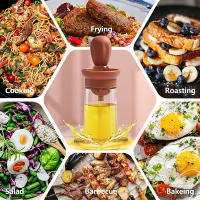 Botella De Aceite De Oliva Con Cepillo De Silicona Para Barbacoa Y Cocina Dispensador Con Rojellera Herramienta Para Hornear Y Cocinar Accesorios De Cocina - details 15