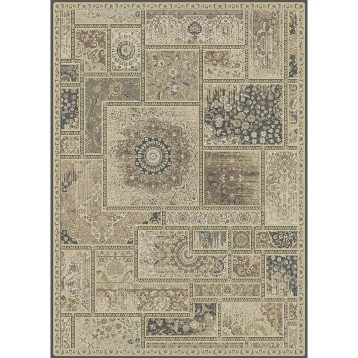 ALFOMBRAS CONFORT . Alfombra Calidad Konya Mod 141C3330 Marron 100% Viscosa, Lavable en Lavadora,Antideslizante - 1