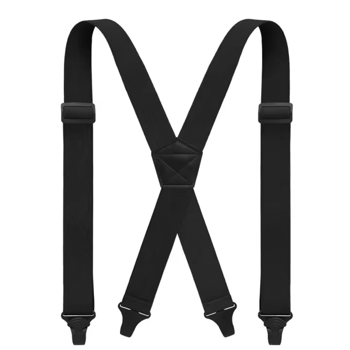 Suspenders Para Hombres De Gran Tamaño Y Pesada Resistencia Con X-Back 4 Clips Plásticos Fuertes Ajustables Elásticos Para Traje De Trabajo 3.8cm/1.5 Pulgadas - 1
