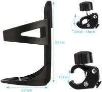 Portavasos de Bicicleta, Universal Porta Botellas para Bebidas Rotación de 360 Grados Jaula de la Botella de Agua para Bicicletas(Calibre Grande) - details 3