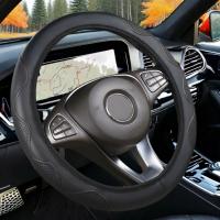 Cubierta De Volante Deportiva De PU Sin Riel Para Coche Universal Adecuada Para Interiores De Coche De 15 Pulgadas En Negro - details 13