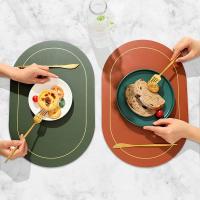 Juego De Tapetes Para Mesa De Cuero Lavables Y Resistente Al Calor Antideslizante Impermeable Para Comedor Tamaños 45x30CM Colores Variados - details 9