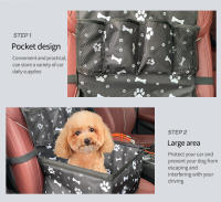 Asiento De Coche Para Perros Con Almacenamiento Y Bolsillos Resistente Al Rasguño Y Duradero Soporte Para Pequeños Y Medianos Perros Accesorios Para Viajes En Coche - details 3