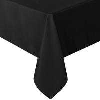 Mantel De Poliéster Grueso En Color Sólido Negro Para Fiesta Y Picnic Mantel Plano Para Uso En El Hogar Y Exteriores - details 3