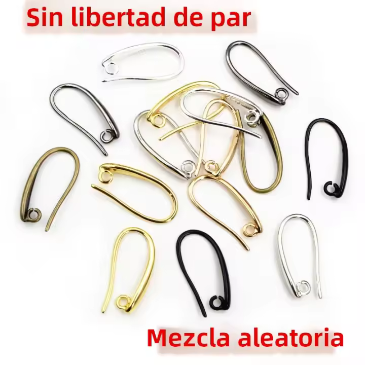 10pcs Gancho Para Pendientes Estilo Francés De Cobre Platinado En Bronce Oro Y Plata Herramienta De Joyería Para Mayorista - 1