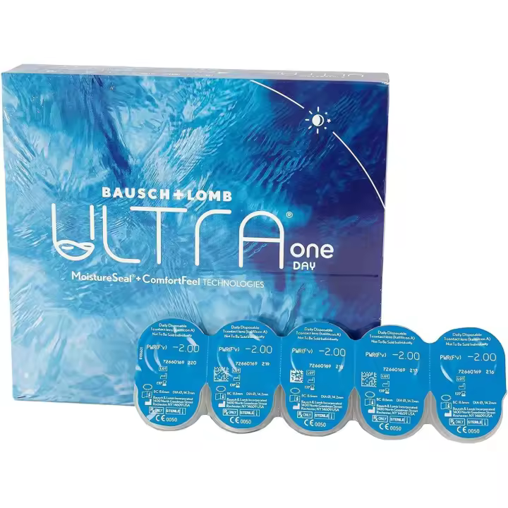 ULTRA ONE DAY BAUSCH + LOMB lentillas diarias esféricas Desechables – 90 Unidades | Lentes de contacto | 8.6 BC | 14.20 DIA| Advanced MoistureSeal | Tecnología ConfortFeel | Confort e Hidratación Avanzada - 1