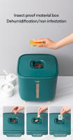 Caja De Almacenamiento Para Arroz 5/10KG a Prueba De Humedad Y Plagas Con Tapa De Bala Contenedor De Cocina Para Alimentos De Mascotas Material Plástico Estilo Clásico - details 9