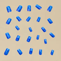 Kit De Uñas Postizas Con Diseño Geométrico Y Estampado De Océano Azul 24 Piezas Uñas Falsas Cortas De ABS Para Arte De Uñas - details 38