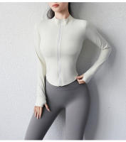 Nueva Chaqueta De Yoga Para Mujeres 2023 Deportiva Ajustada Con Cremallera Prenda De Fitness Para Modelar El Cuerpo Ropa De Yoga Con Capucha - details 18