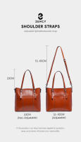 Bolso De Hombro Para Mujer Zency De Cuero Genuino De Alta Calidad Lujo Diseñador Gran Capacidad Bolso De Mano OL Tote De Cuero Vacío - details 5