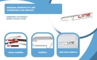 Banner - Emblema Adhesivo metálico GT Line compatible con Renault negro
