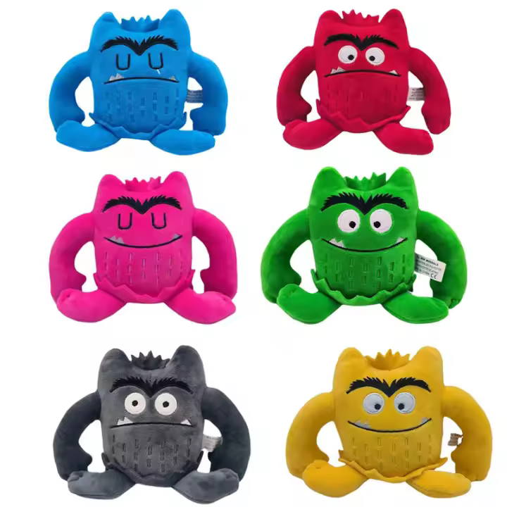 Set De 6 Muñecos De Peluche Kawaii El Monstruo De Los Colores Juguetes De Emoción Para Niños Regalos De Cumpleaños Material De Peluche Relleno De Algodón PP Tamaño 15cm Unisex - 1