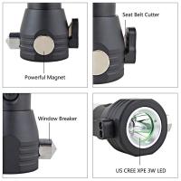 Linterna Táctica Multifuncional USB Recargable Solar Con Porta Vidrio Rompe Emergencia Camping Car Exterior Supervivencia Torcha - details 1