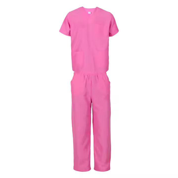 DEKORA SOUL Uniforme Sanitario Laboral, Pantalón con Elástico y Casaca, en Hospitales o Clínicas, para Enfermera, Veterinaria, Peluquera, Limpiadora, Masajista, etc - Mujer/Rosa - 1