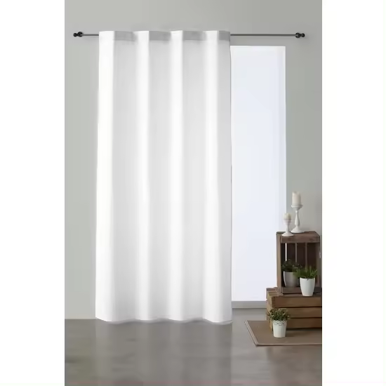 BL BELUM  Cortina Dobladillo Visillo Blanco Optico 140x260 - Cortina 100% Made in Spain - Cortina Caida Optima - 1
