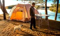 AREBOS Mesa de camping 90 x 51,5 cm mesa rodante aluminio mesa plegable exterior - details 28