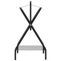 vidaXL Soporte de montura plegable de pie independiente hierro negro - details 4