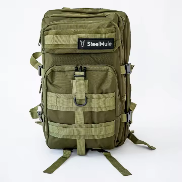 Mochila de Asalto Grande Militar XL 38 Litros HEAVY DUTY, Gran capacidad, Resist Impermeable, Resistente, Táctica Molle Escolar, Bolsa Bandolera para Hombre Mujer Caza Camping,  Verde Oliva, Airsoft , Crossfit, universidad, bolsillo anti robo Viaje Cabina - 1