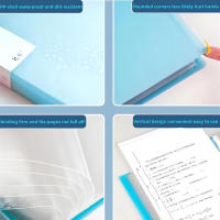 Carpeta De Almacenamiento A4 Con Pantallas Transparentes Colección Morandi Duradera Y Moda Organizador Espacioso Para Documentos - details 4