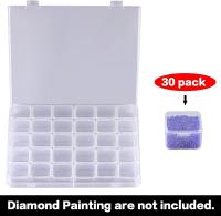 Caja De Diamantes Para Pintura DIY 30 Cuadrículas Caja De Almacenamiento Para Joyería Y Uñas Contenedor De Herramientas De Arte - details 2