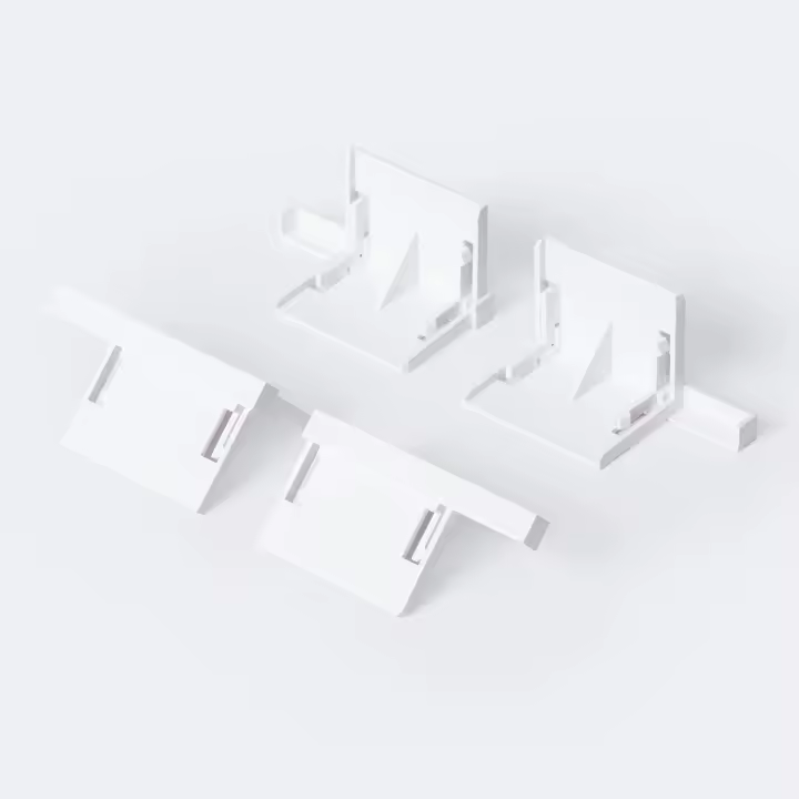Ledkia Kit de Superficie Paneles 30x30 cm sin Tornillos Blanco - 1
