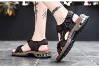 Sandalias De Verano Para Hombre En Cuero Genuino Gladiador Cómodas Para Playa Y Exteriores Tallas 38-46 Cierre Con Hebilla - details 16