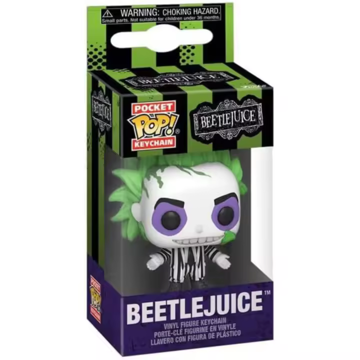 FUNKO - Pocket Pop!  - LLAVERO BEETLEJUICE - Minifigura de Vinilo - Coleccionable - Llavero Original - Idea de Regalo - Edad recomendada mayores de 3 años - 1